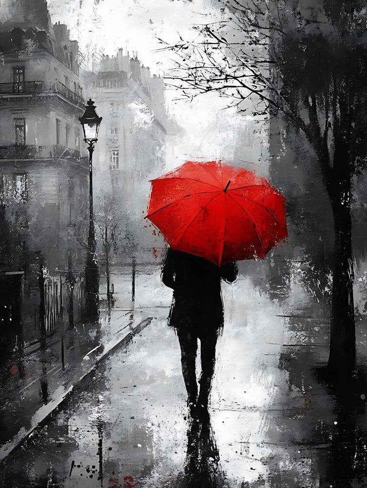 Man In The Rain Canvas Print 3