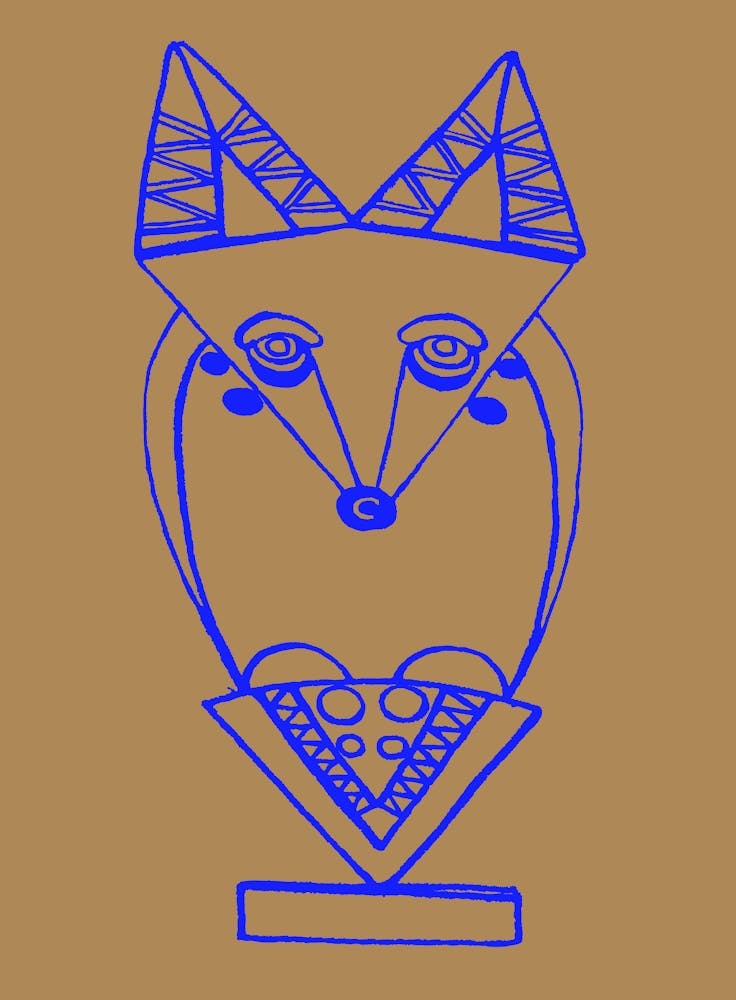 Wolf Brown Blue 1