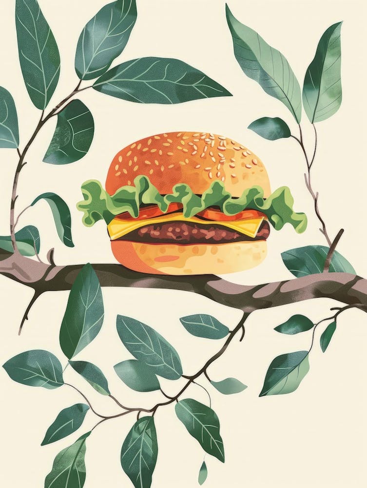 Burger On A Branch 1