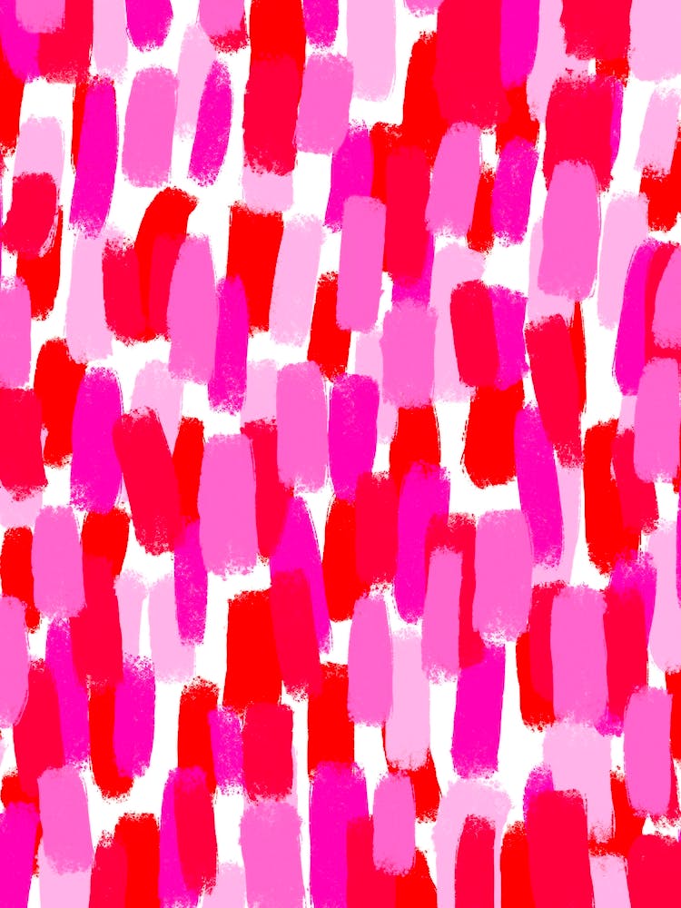 Pink And Red Brushstrokes Abstract