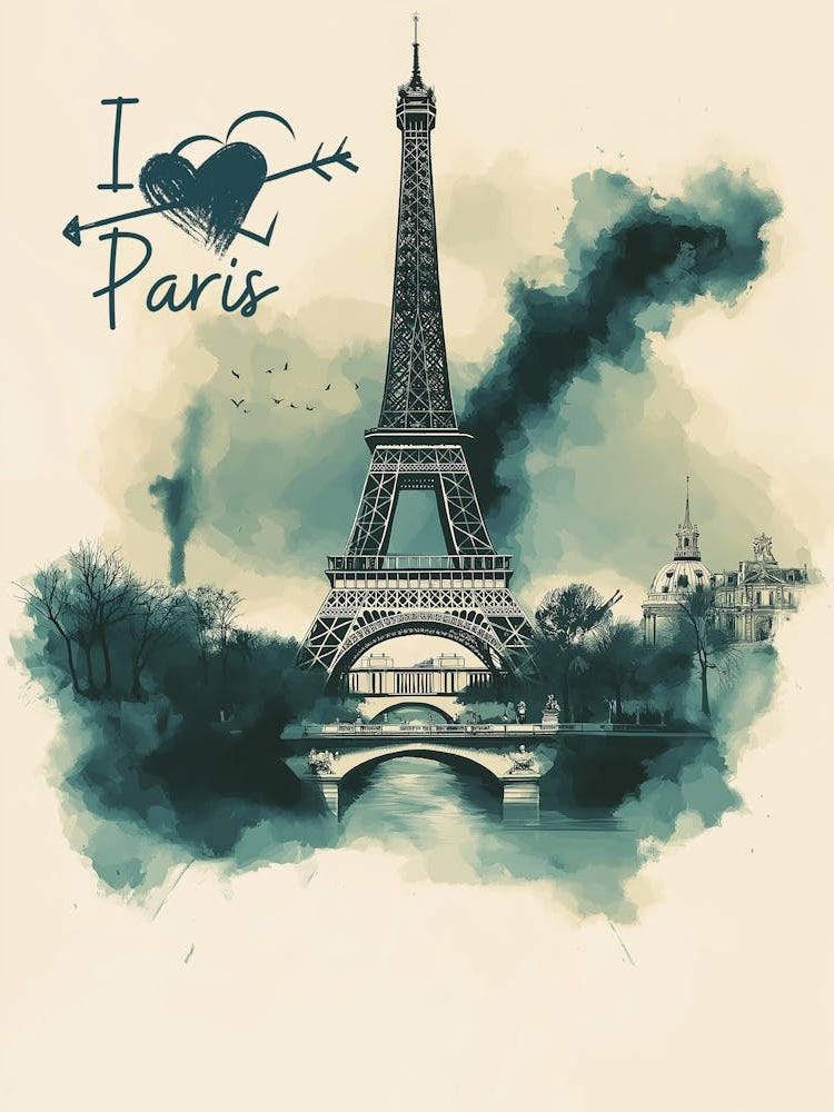 Send a Piece of Paris with You - Eiffel Tower Poster