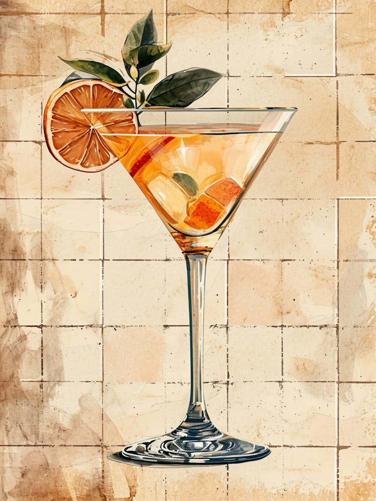 Cocktail Aquarell Inspiriert 2
