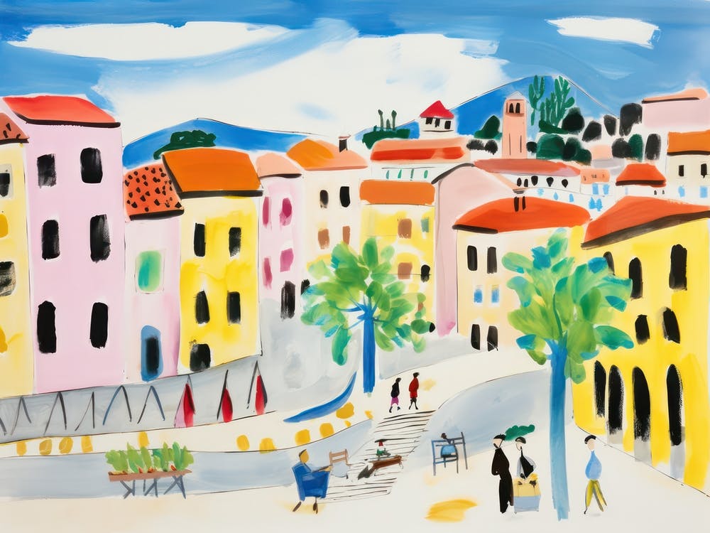 Verona Italy Cute Watercolour Illustration 1