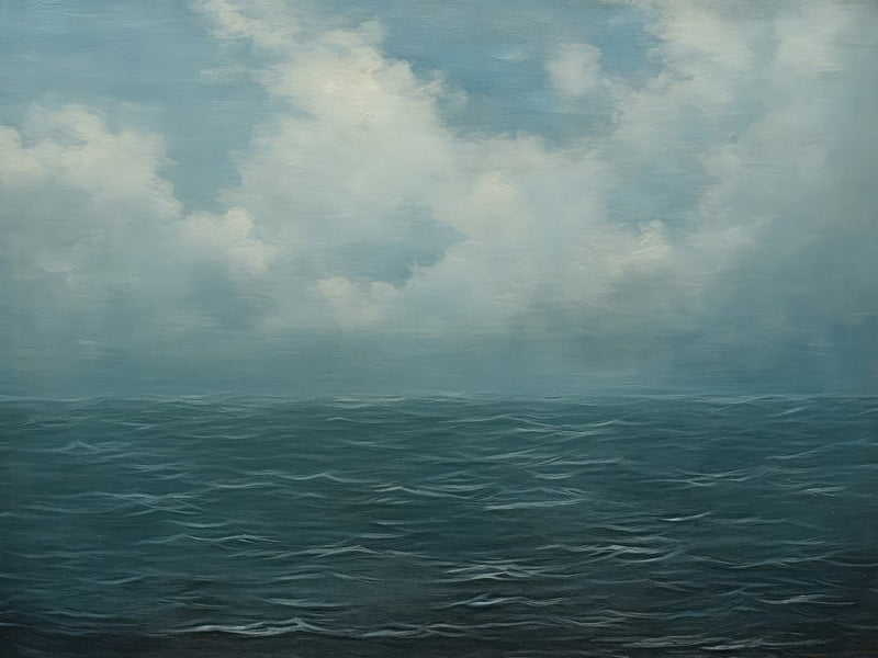 Vintage Seascape Oil Painting