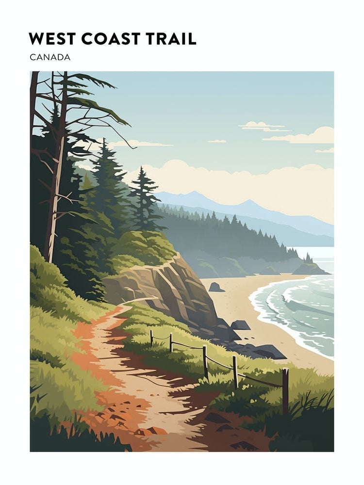 West Coast Trail Canada 2 Hiking Trail Landscape Poster