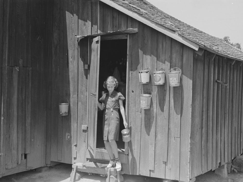 Untitled Photo, Possibly Related To Front Porch Of Sharecropper Cabin, Southeast Missouri Farms By Russell 2
