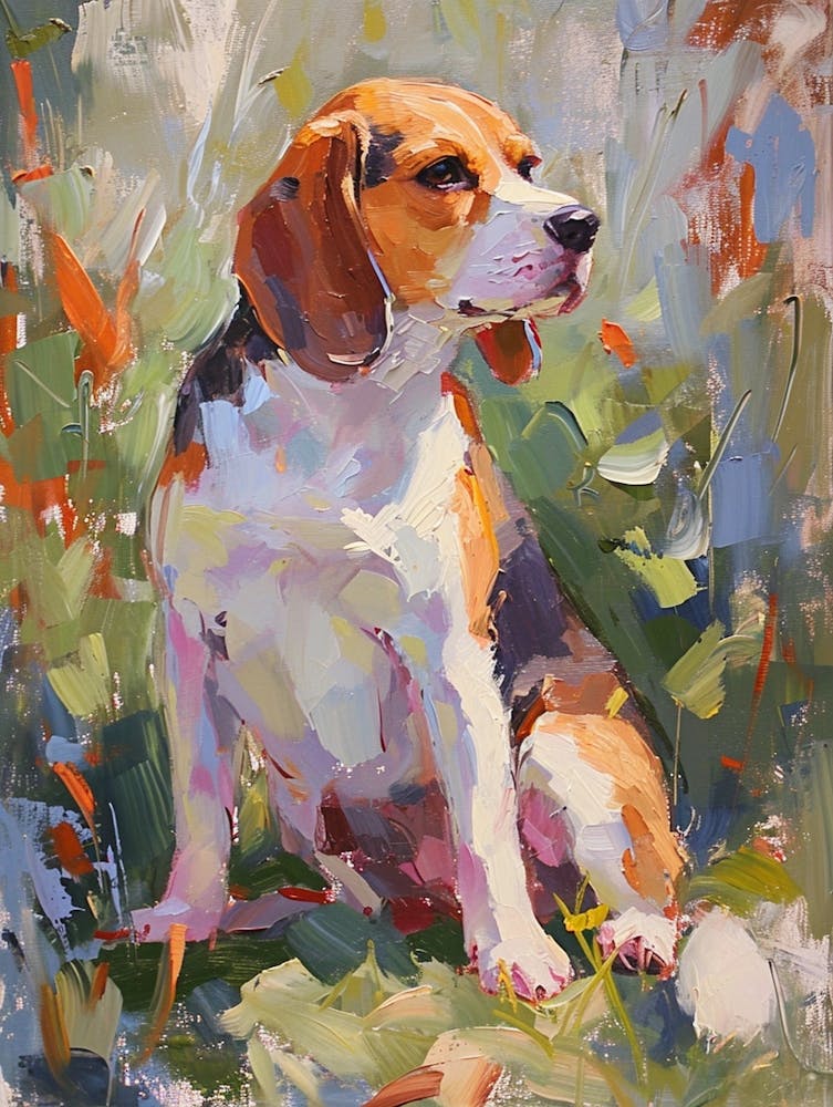 Beagle Acrylic Painting 3