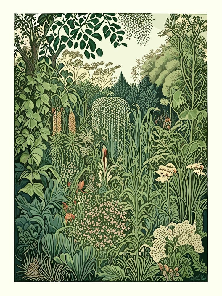 Jardin Des Plantes, France Vintage Botanical