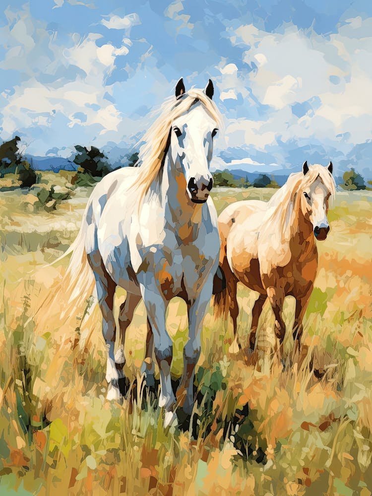 Horses Painting In Transylvania, Romania 2