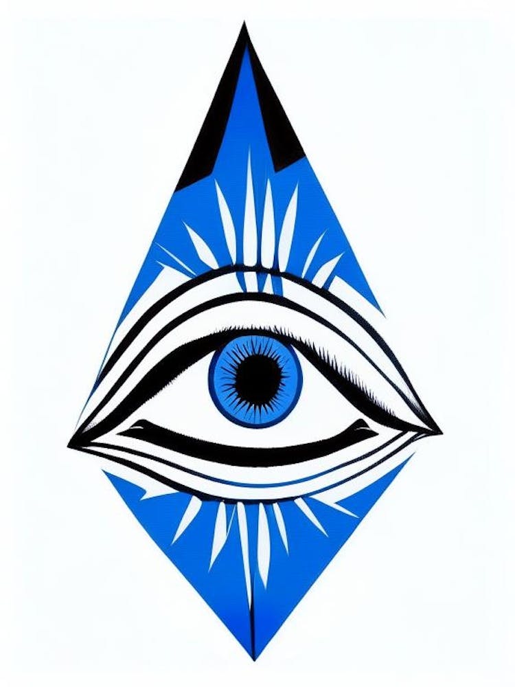Energy, Symbol, Third Eye Blue & White 1