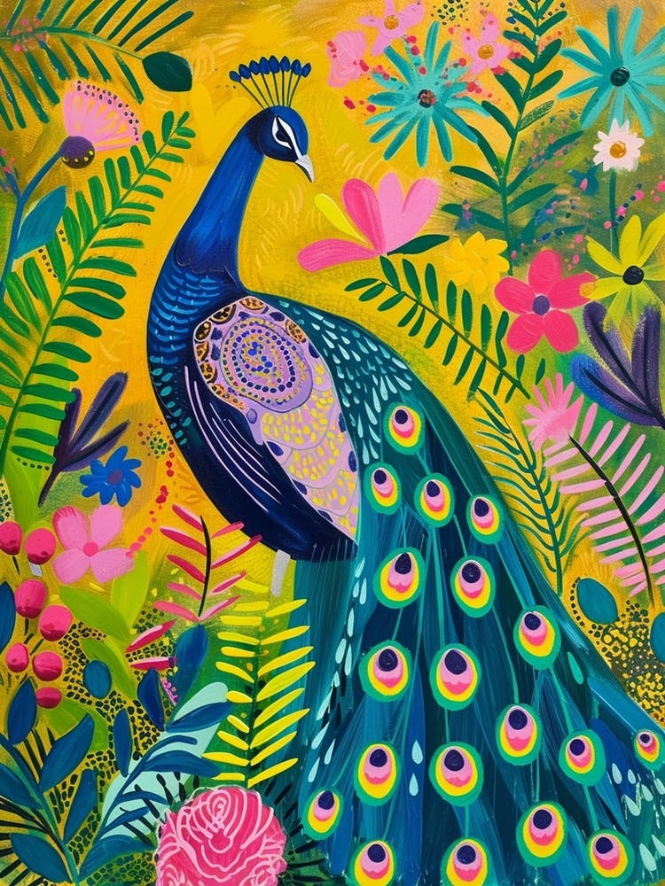 Peacock Paint Portrait  2