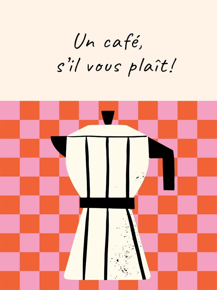 Un Cafe S'Il Vous Plait Pink