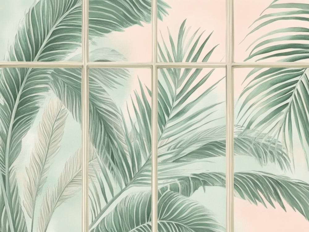 Palm Leaves In A Window