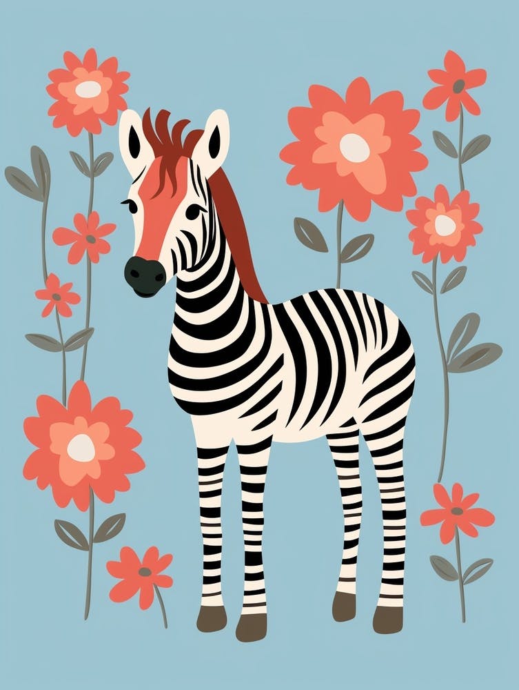 Baby Animal Illustration  Zebra 7