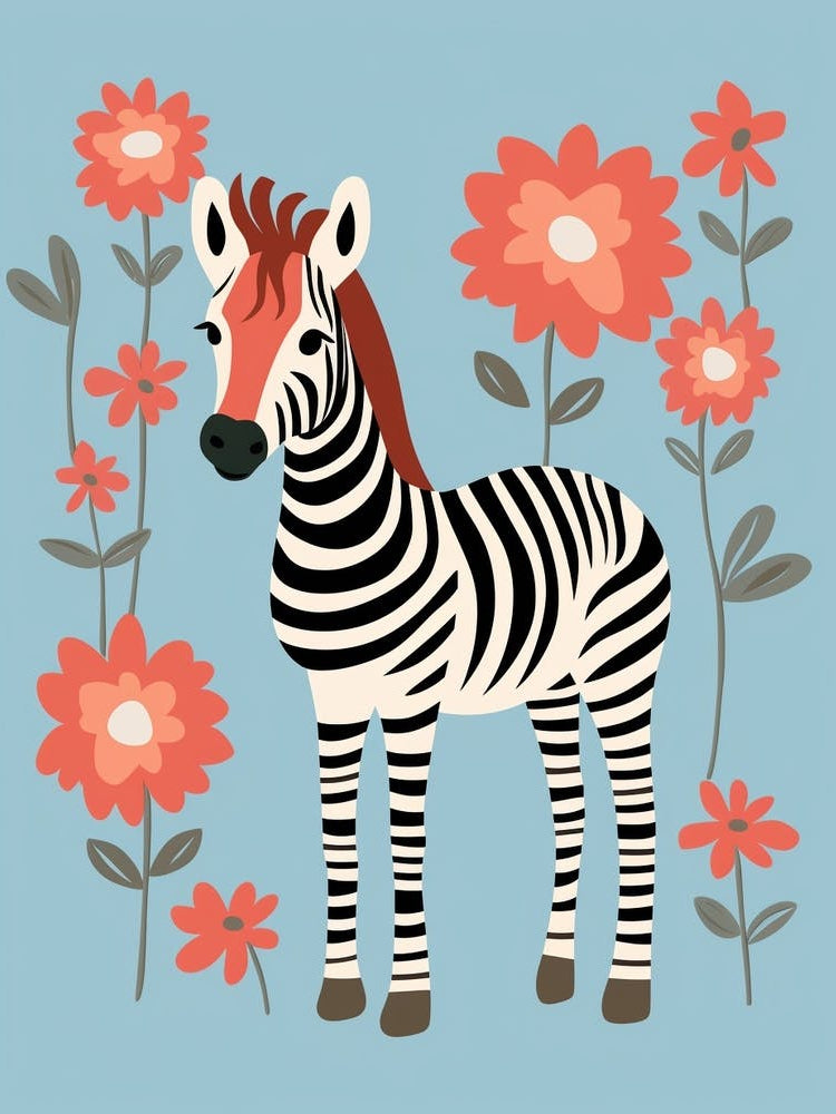 Baby Animal Illustration  Zebra 7