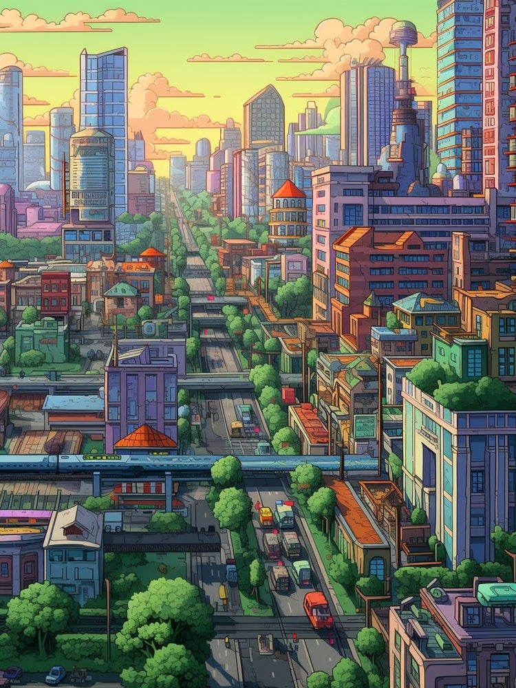 Cityscape Pixel Art 3