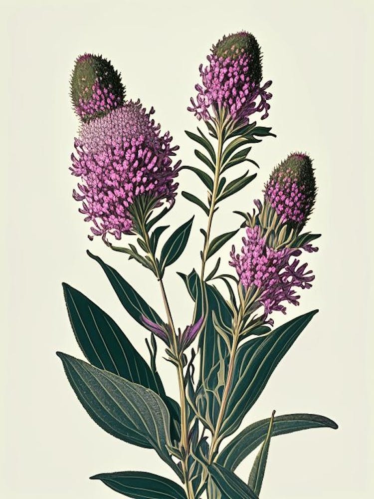 Ironweed Wildflower Vintage Botanical
