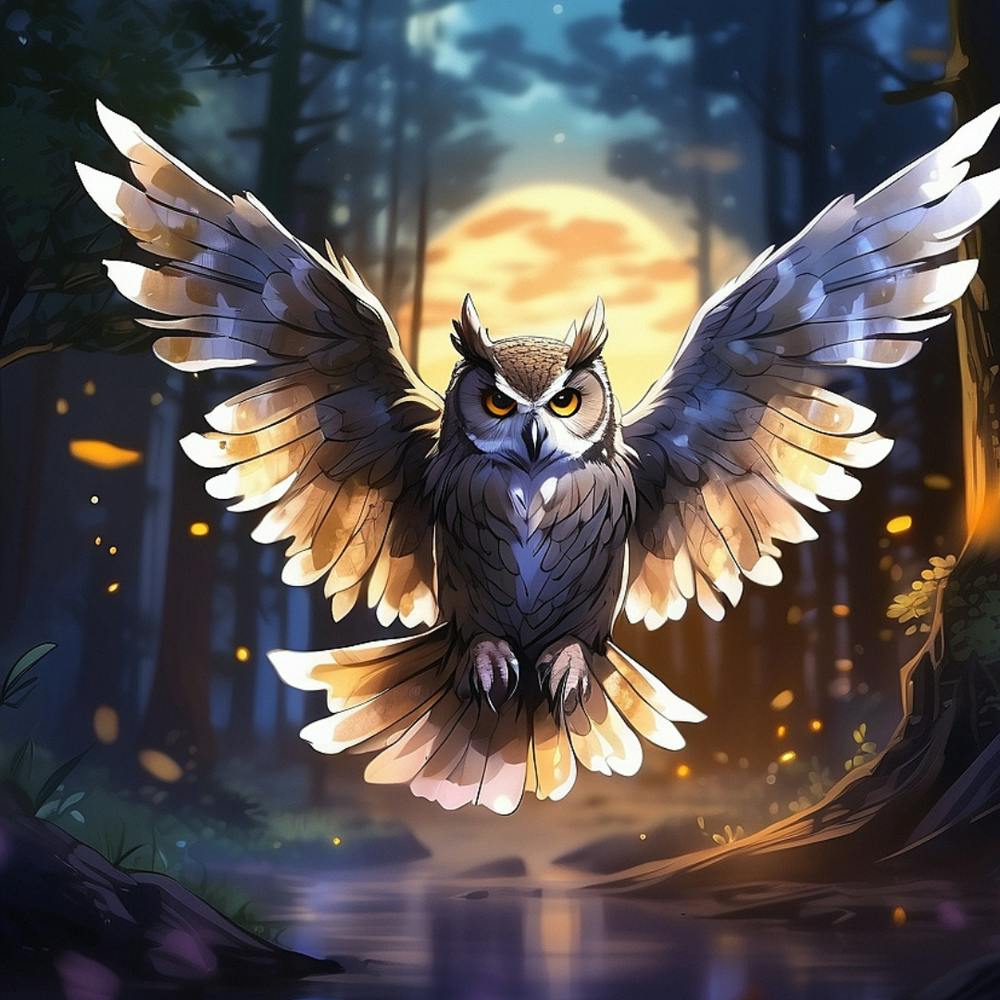 Owl In The Forest 1