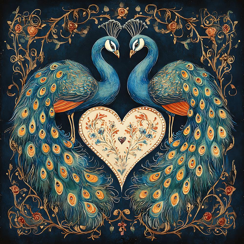 Peacocks In Love 2