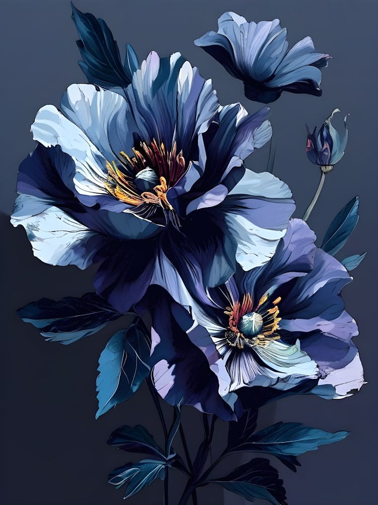 Blue Poppy Painting