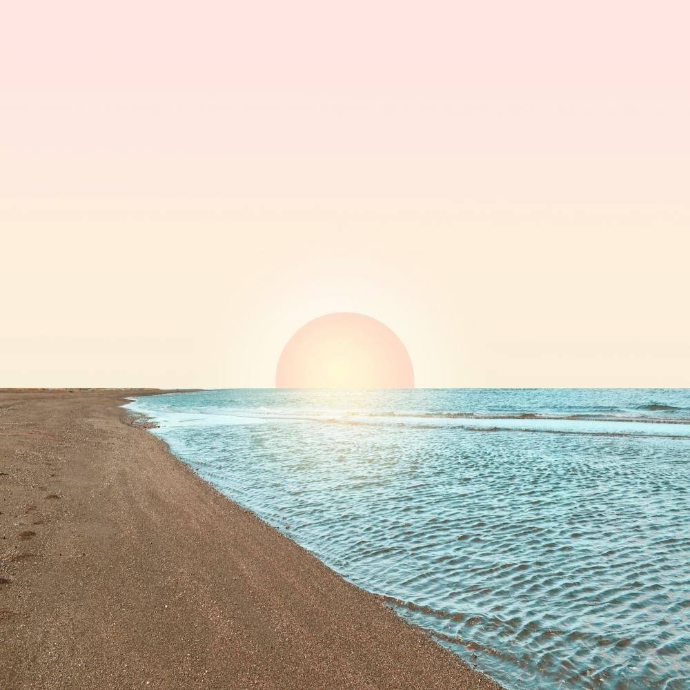 Coucher de Soleil en Mer 2 Carré