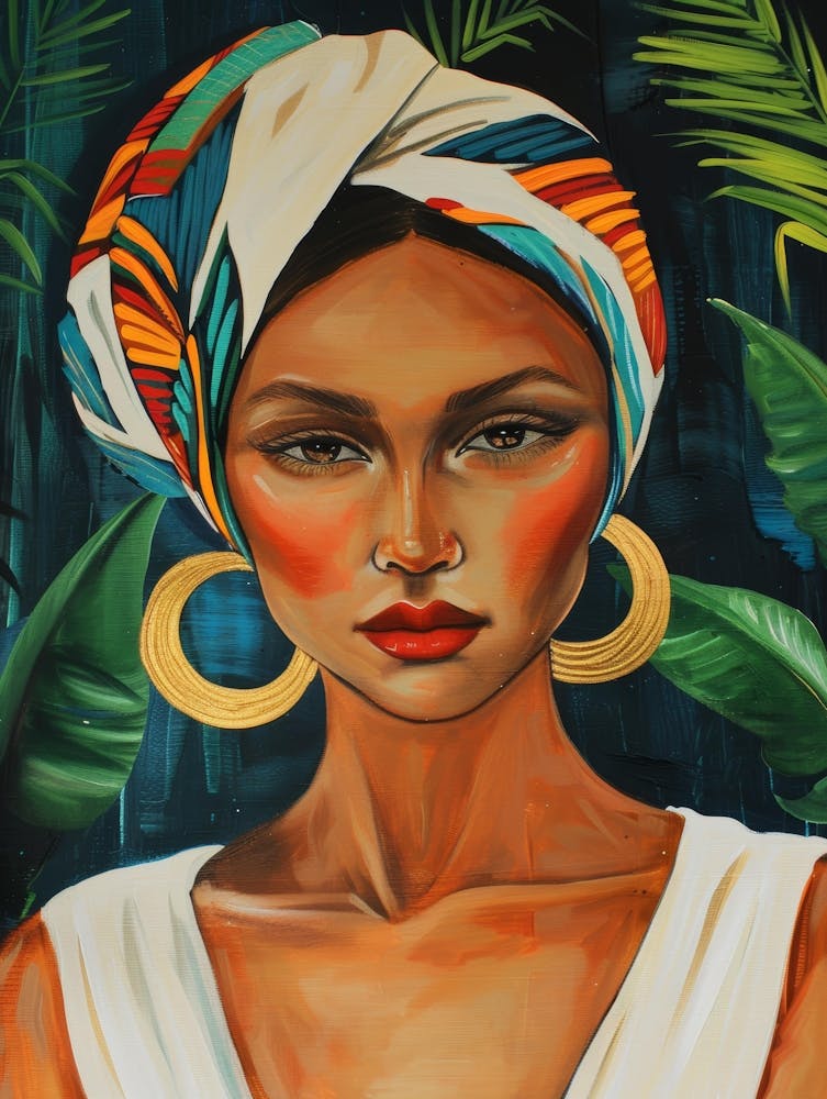 African Woman With Turban 21