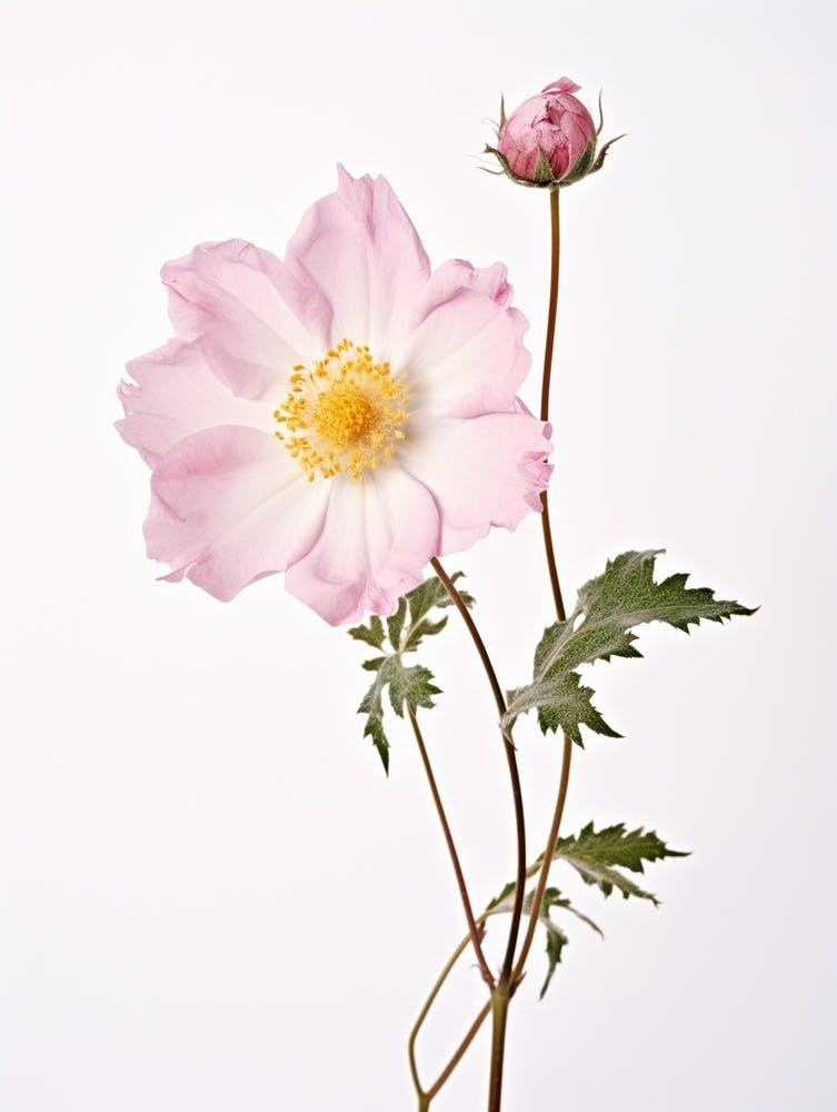 Pressed Wildflower Botanical Art Wild Rose 2