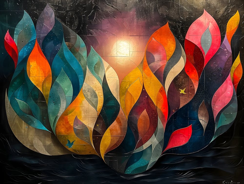 Flames Of Fire, Cubism