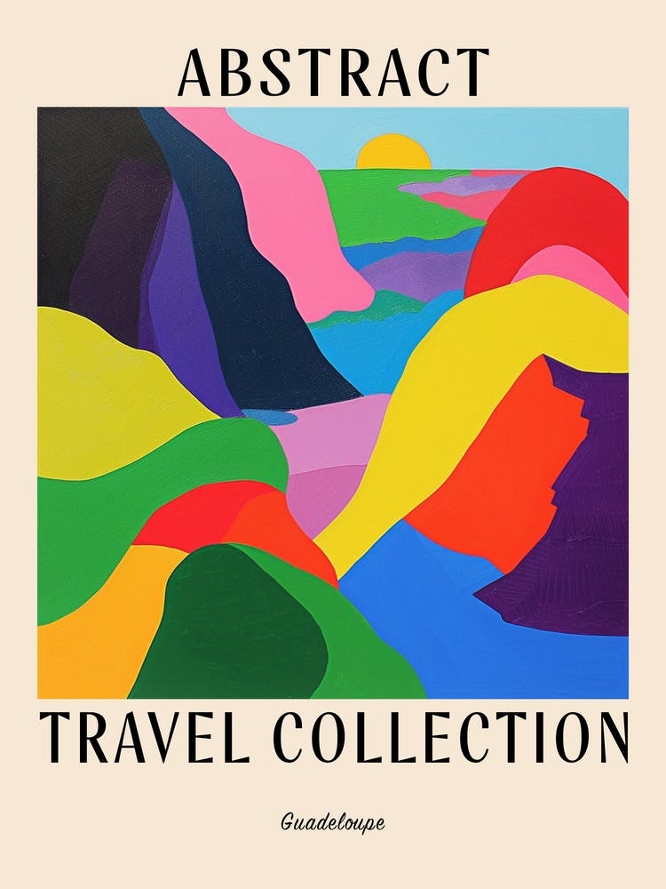 Abstract Travel Collection Poster Guadeloupe 2