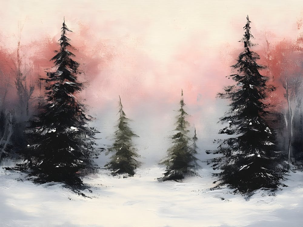 Snowy Pines