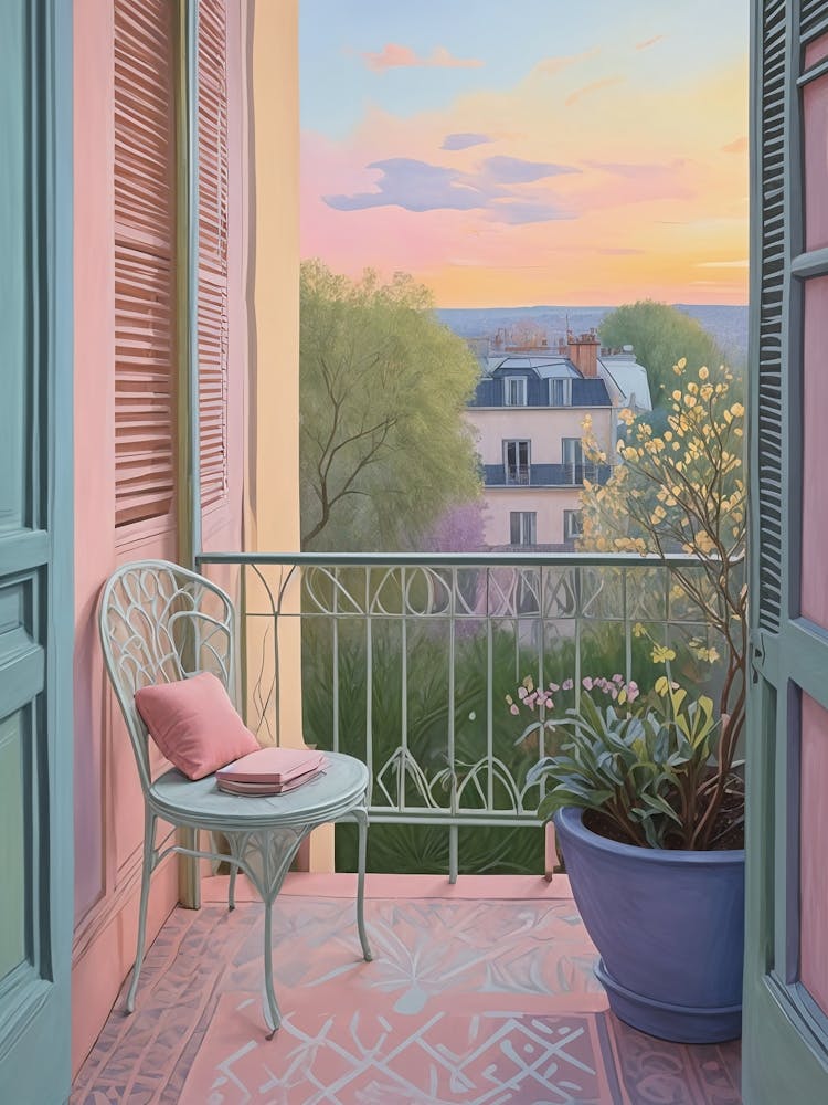 Gemütlicher Pariser Balkon