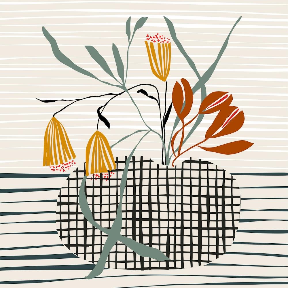 Pot de Plante du Milieu du Siècle Carré