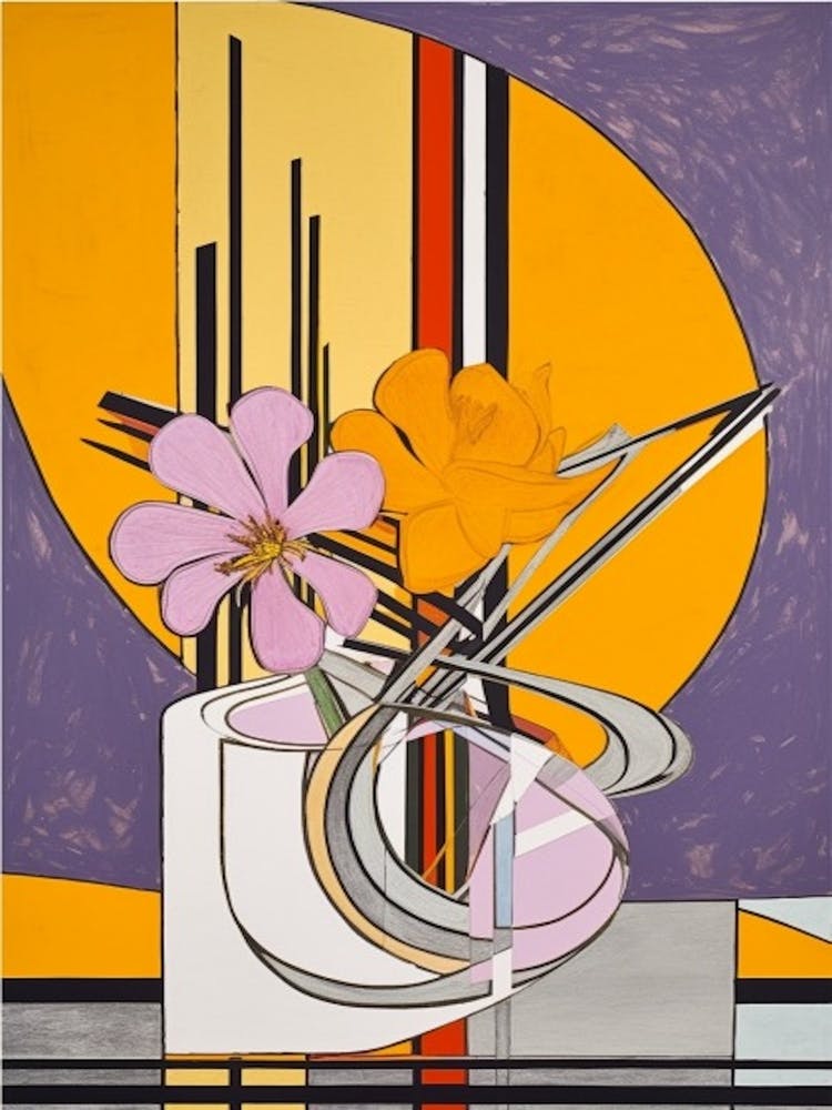 Crocus Flower Still Life  4 Abstract Expressionist