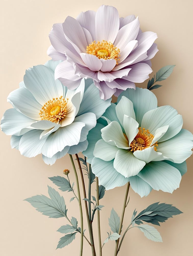 Minimalist Floral Arrangement in Gentle Hues