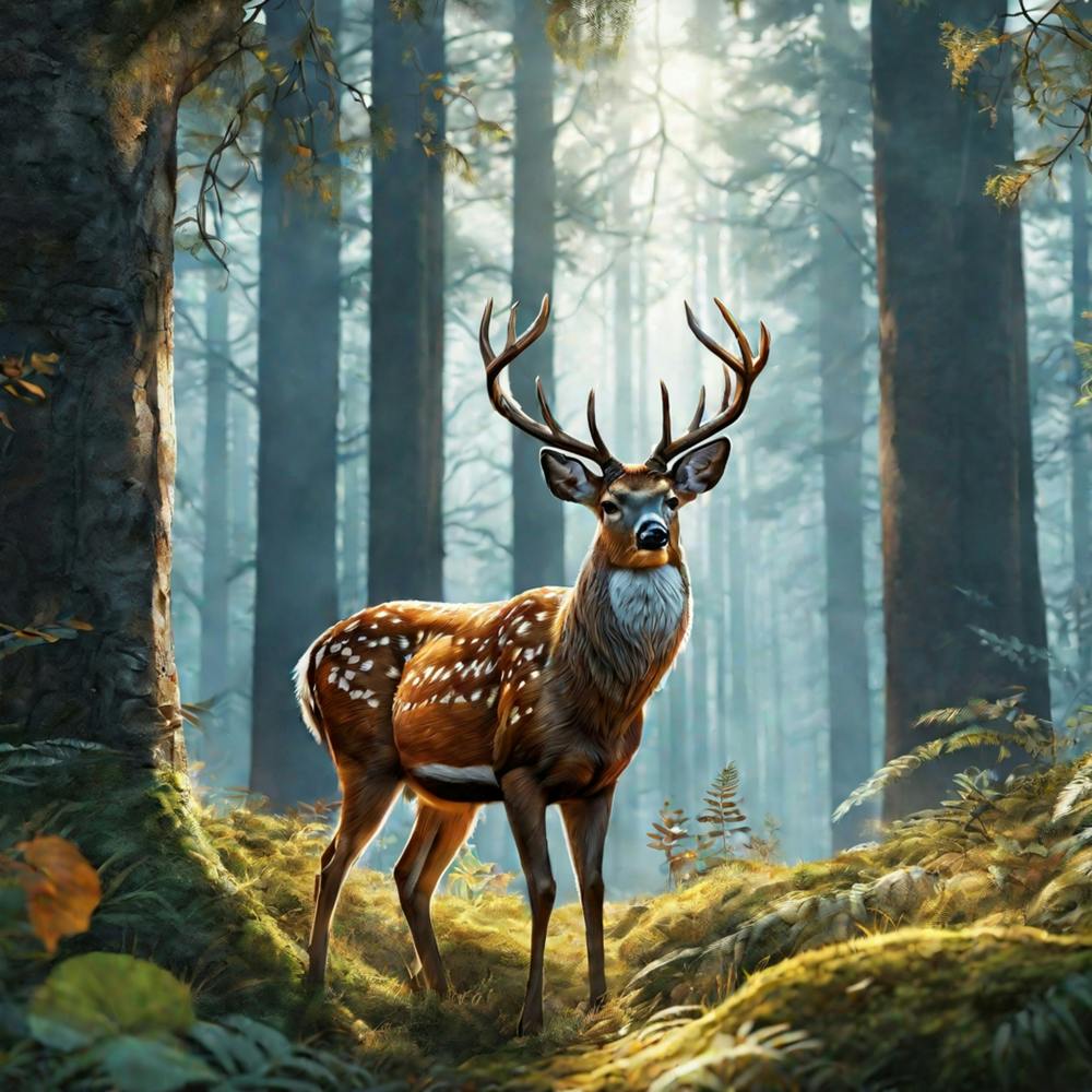 Deer In The Forest 160