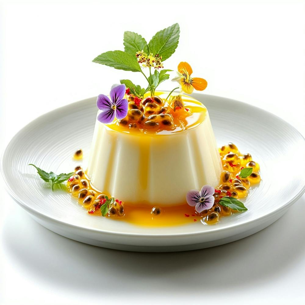 Dessert On A White Plate