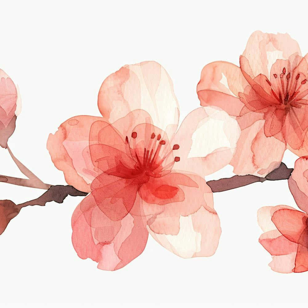 Watercolor Cherry Blossoms 2