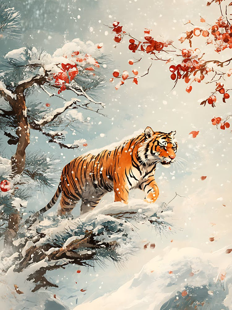 Stunning Tiger In The Snow 8