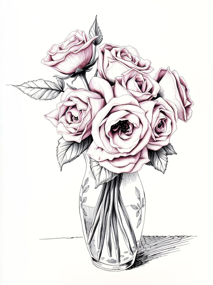 Roses In A Vase 4