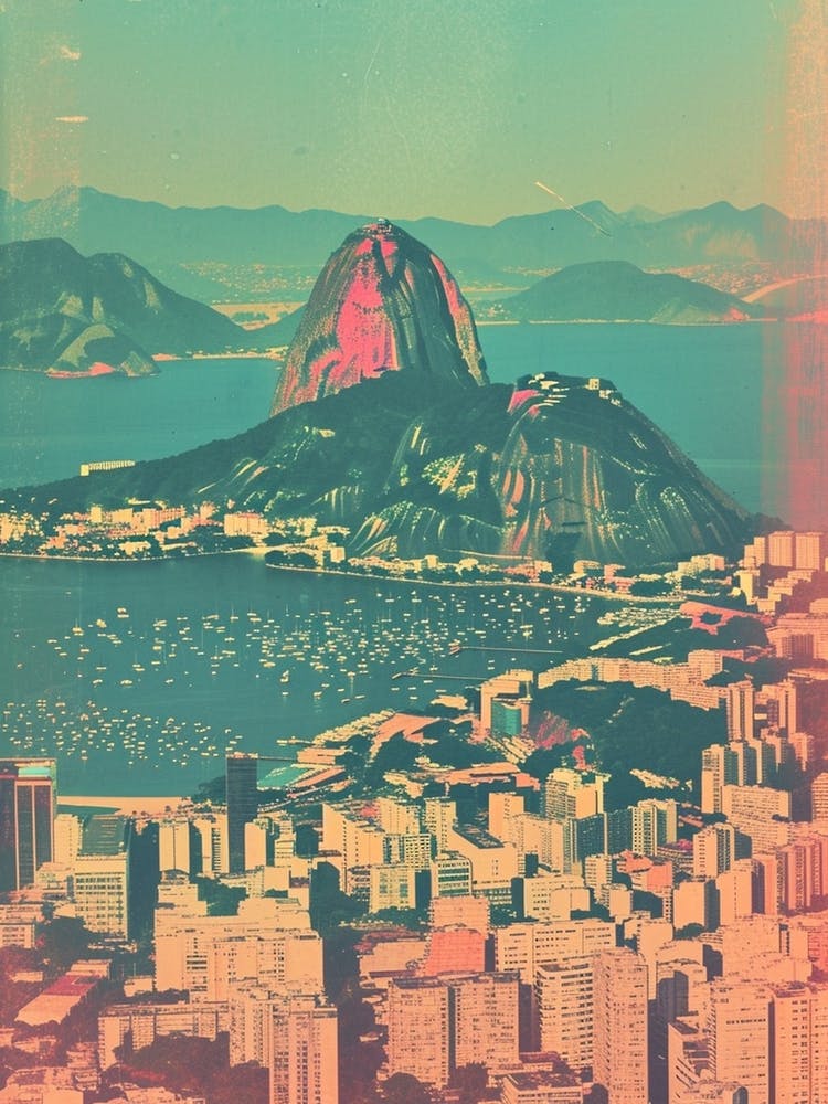 Rio De Janeiro Retro Polaroid Inspired 2