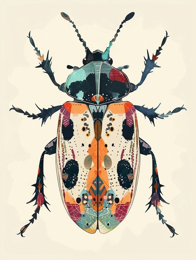 Colourful Insect Illustration Flea Beetle 12