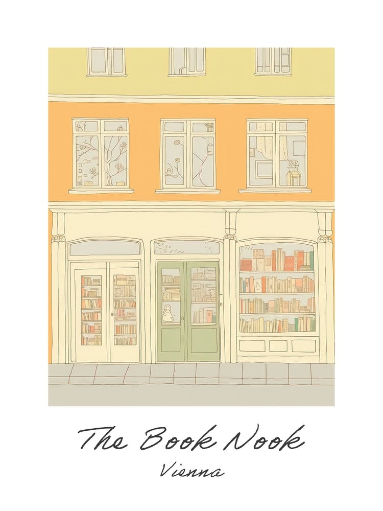 Vienna The Book Nook Pastel Colours 3 Poster