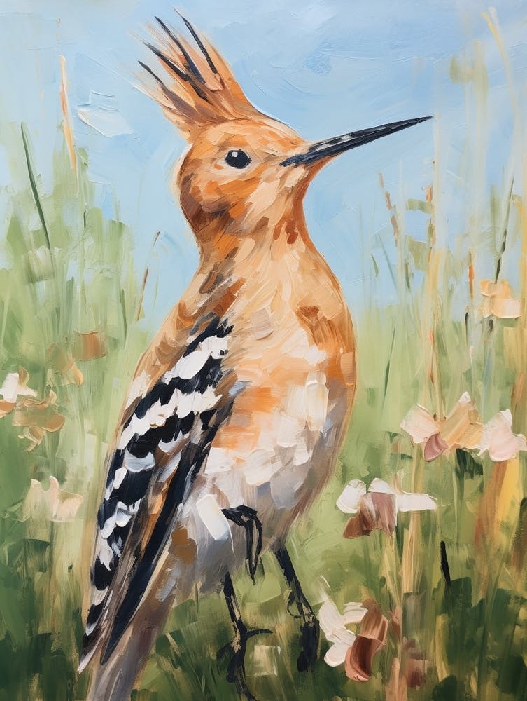 Bird Painting Hoopoe 4