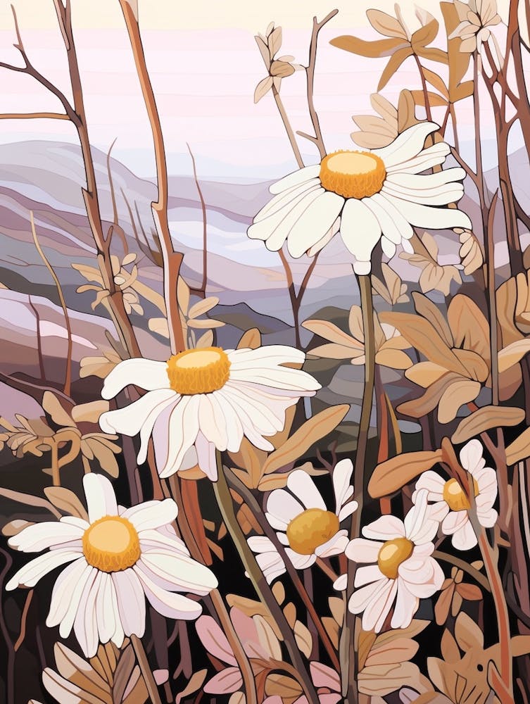 Oxeye Daisy 1 Flower Painting