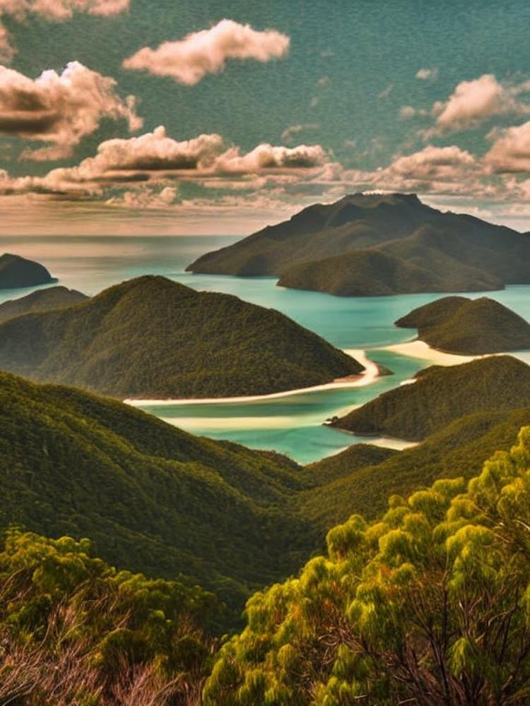 Whitsunday Islands National Park Australia Vintage Poster