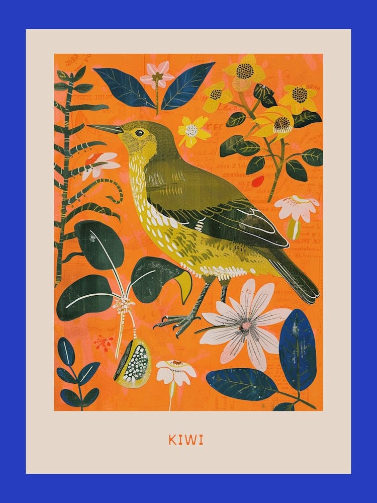 Spring Birds Poster Kiwi 3