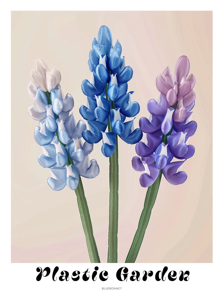 Dreamy Inflatable Flowers Poster Bluebonnet