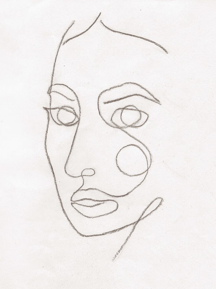 Line art Portrait Of A Woman