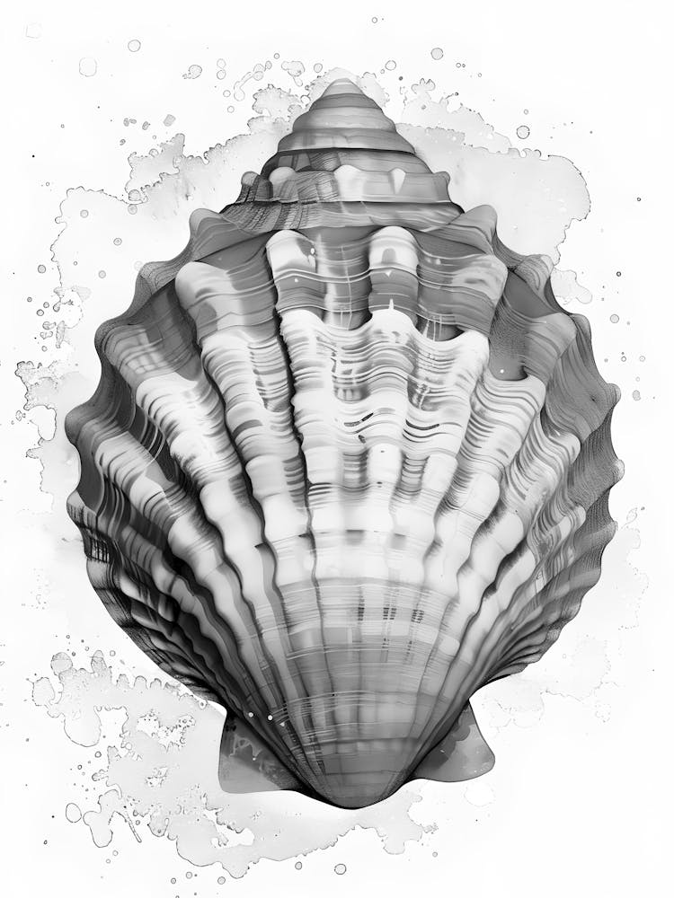 Black And White Seashell