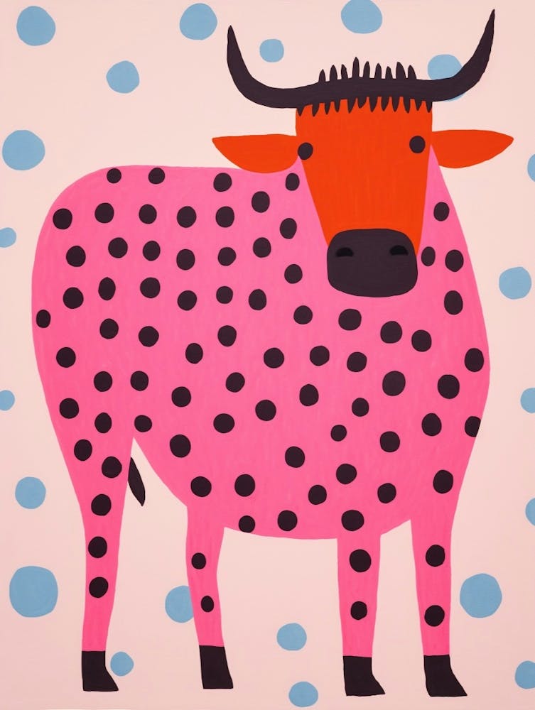 Pink Polka Dot Bison 3